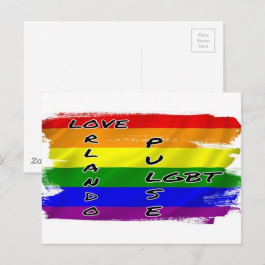 Pulse LGBT Flagはがき ポストカード (正面/裏面)
