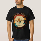 PulseChain PLSヴィンテージ暗号レトロアート暗号 Tシャツ (正面)