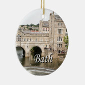 Pulteney橋、Avonの川、Bath、イギリス2 セラミックオーナメント (右)