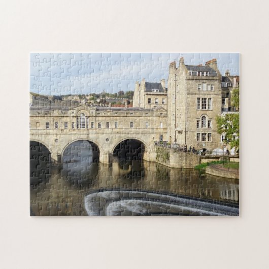 Pulteney Bridge and River Avon, Bath, England ジグソーパズル (横)