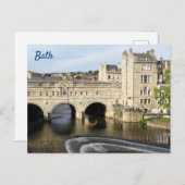 Pulteney Bridge and River Avon, Bath, England ポストカード (正面/裏面)