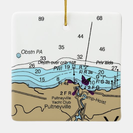 Pultneyville NYグラフ航海のグラフ セラミックオーナメント (裏面)