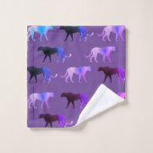 Puma Catsカスタム背景色 バスタオルセット (ウォッシュタオル)