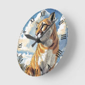 Puma I Cougar ラウンド壁時計 (傾斜)