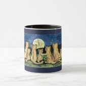 Puma Mountain Lionファミリーとムーンデザイナーマグカップ マグカップ (中央)