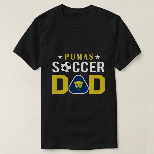 Pumas Unam – サッカーパパメキシコサッカーチームファミリー Tシャツ (デザイン正面)