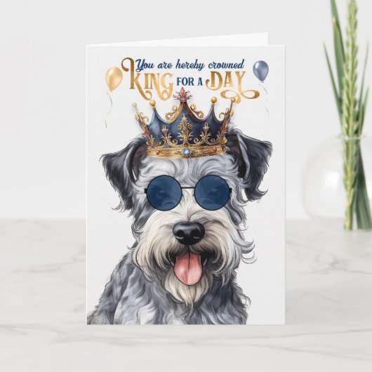 Pumi Dog King for a Dayおもしろい誕生日 カード (正面)