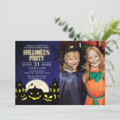 Pumkin Halloween Party Family Reunion with Photo 招待状 (スタンド正面)