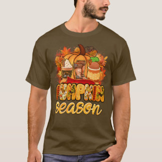 Pumkin Season Pumkin Spice Hello Fall Vibes Happy Tシャツ