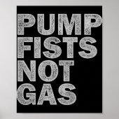 Pump Fists Not Gas Funny New Jersey Beach Souvenir ポスター (正面)