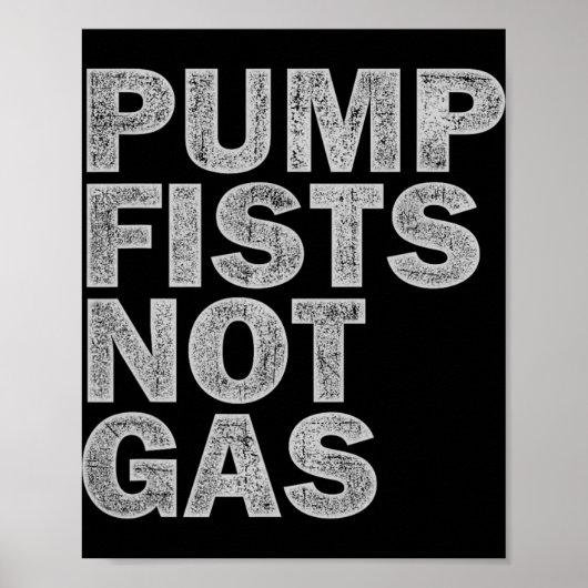 Pump Fists Not Gas Funny New Jersey Beach Souvenir ポスター (正面)