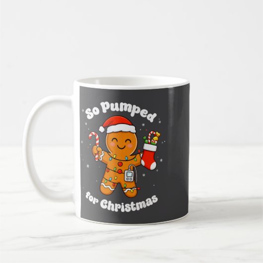 Pumped Gingerbread Diabetic T1D So コーヒーマグカップ (左)
