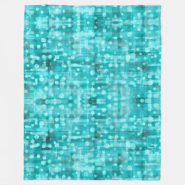 Pumped Up Teal Dot Abstract Fleece Blanket フリースブランケット