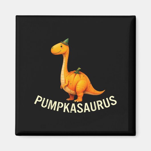Pumpkasaurus Dinosaur In Pumpkin Costume Halloween マグネット (正面)