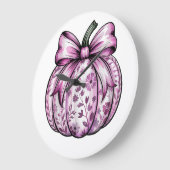 Pumpkin Aesthetic Chinoiserie Coquette Trendy To ラージ壁時計 (傾斜)