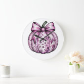 Pumpkin Aesthetic Chinoiserie Coquette Trendy To ラージ壁時計 (ホーム)