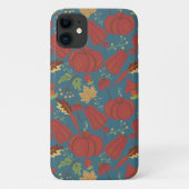 Pumpkin and carrot  seamless pattern red and blue Case-Mate iPhoneケース (裏面)