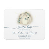 Pumpkin and String Lights Botanical Vines Magnet マグネット (横)