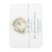 Pumpkin and String Lights Botanical Vines Magnet マグネット (縦)