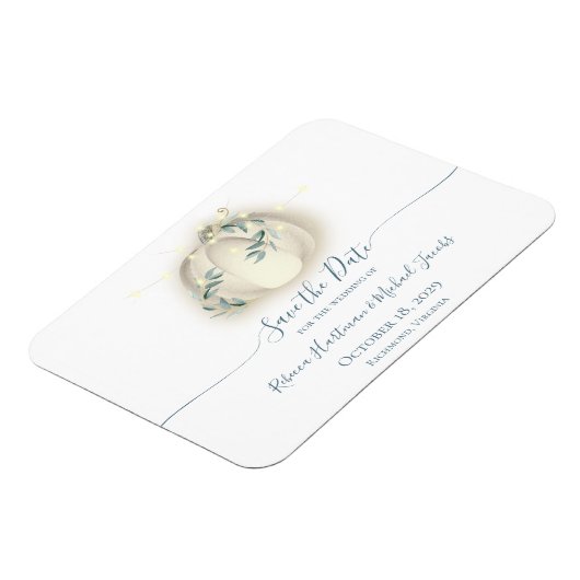 Pumpkin and String Lights Botanical Vines Magnet マグネット (左側)