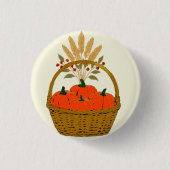 🍂 **Pumpkin and Wheat Basket Badge 缶バッジ (正面)