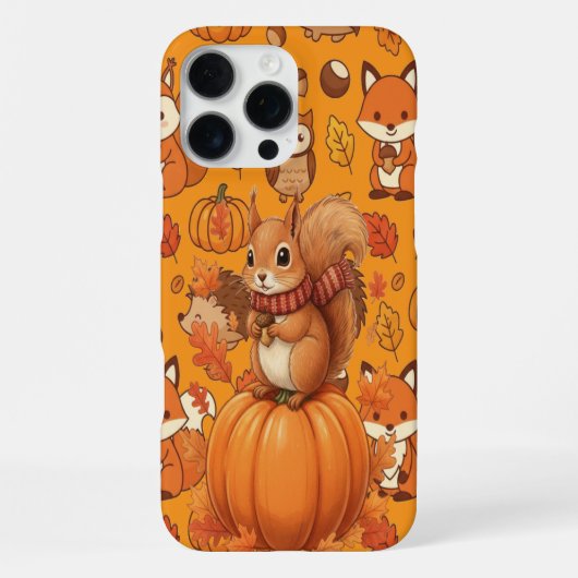 Pumpkin Autumn and The Squirrel iPhoneケース (裏面)