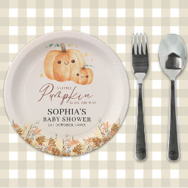 Pumpkin Baby Shower – Fall Theme Disposable ペーパープレート