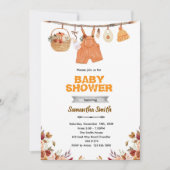 Pumpkin baby shower invitation 招待状 (正面)