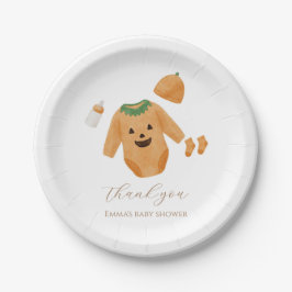 Pumpkin Baby Shower Paper Plates ペーパープレート
