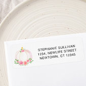 Pumpkin Baby Shower Return Address ラベル