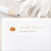 Pumpkin Baby Shower Return Address Labels ラベル (インサイチュ)