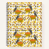 Pumpkin Basket Fall Leaves Spiral Notebook ノートブック (正面)