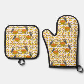Pumpkin Basket Oven Mitt and Pot Holders 鍋つかみ&鍋敷きセット (正面)