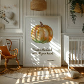 Pumpkin Bible Verse Wall Art Print ポスター