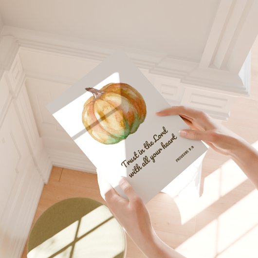 Pumpkin Bible Verse Wall Art Print ポスター