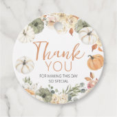 Pumpkin Birthday Favor Tag フェイバータグ (正面)