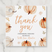 Pumpkin Birthday Thank You Gift Tag フェイバータグ (正面)