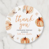 Pumpkin Birthday Thank You Gift Tag フェイバータグ (正面)