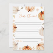 Pumpkin Birthday Time Capsule Card 招待状 (正面)