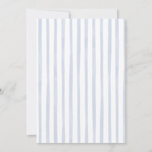  Pumpkin Blue Bow Toile Bridal Shower Tea Party 招待状 (裏面)