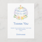 Pumpkin Bly's Baby Shower Thank You ポストカード (正面)
