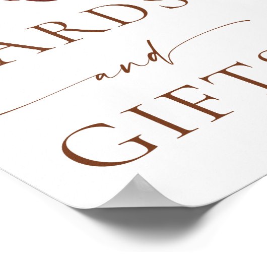 Pumpkin Boho Fall Cards and Gifts Sign ポスター (角)