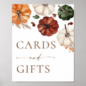 Pumpkin Boho Fall Cards and Gifts Sign ポスター (正面)