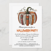 Pumpkin Book Club Exchange Halloween Party I 招待状 (正面/裏面)