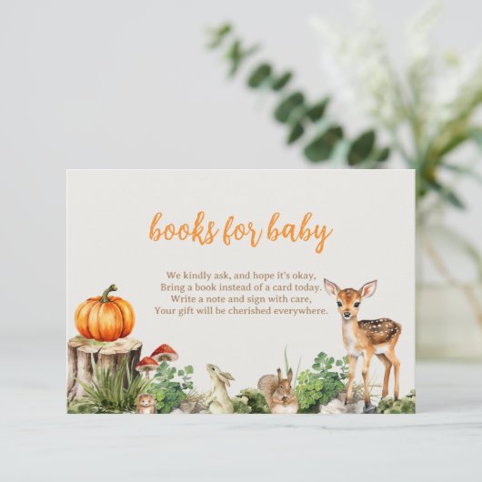 Pumpkin Books For Baby 招待状 (スタンド正面)