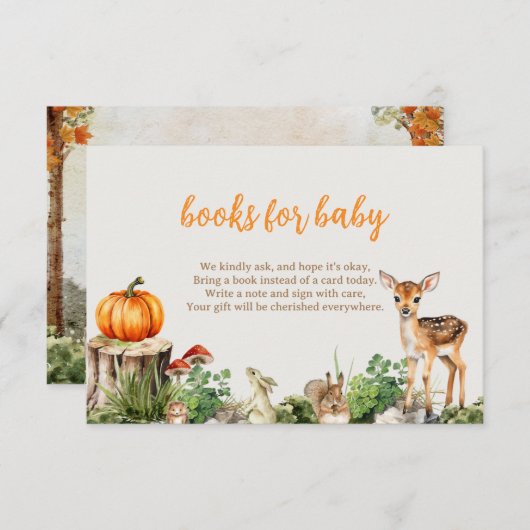 Pumpkin Books For Baby 招待状 (正面/裏面)