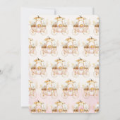 Pumpkin Carriage Watercolor Flowers Baby Shower 招待状 (裏面)