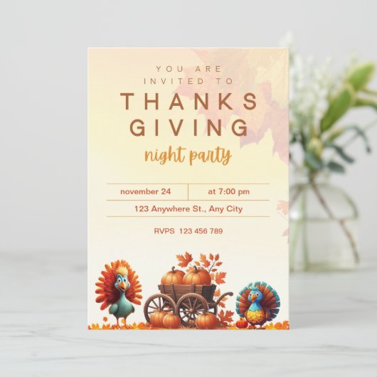PUMPKIN CART AND FUNNY TURKEYS 招待状 (スタンド正面)
