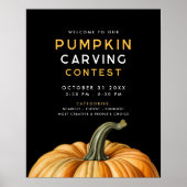 Pumpkin carving contest for Halloween party ポスター (正面)