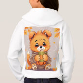 Pumpkin Cat and Dog Personalizable Girl's Hoodie (裏面)